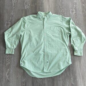 Ralph Lauren Button Up Shirt Mens XL Green Check Classic Casual Adult Cotton